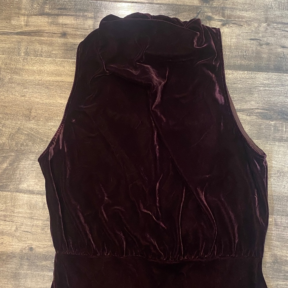 The Andamane High Neck Velvet Open Back Maxi Dress - Picture 7 of 13